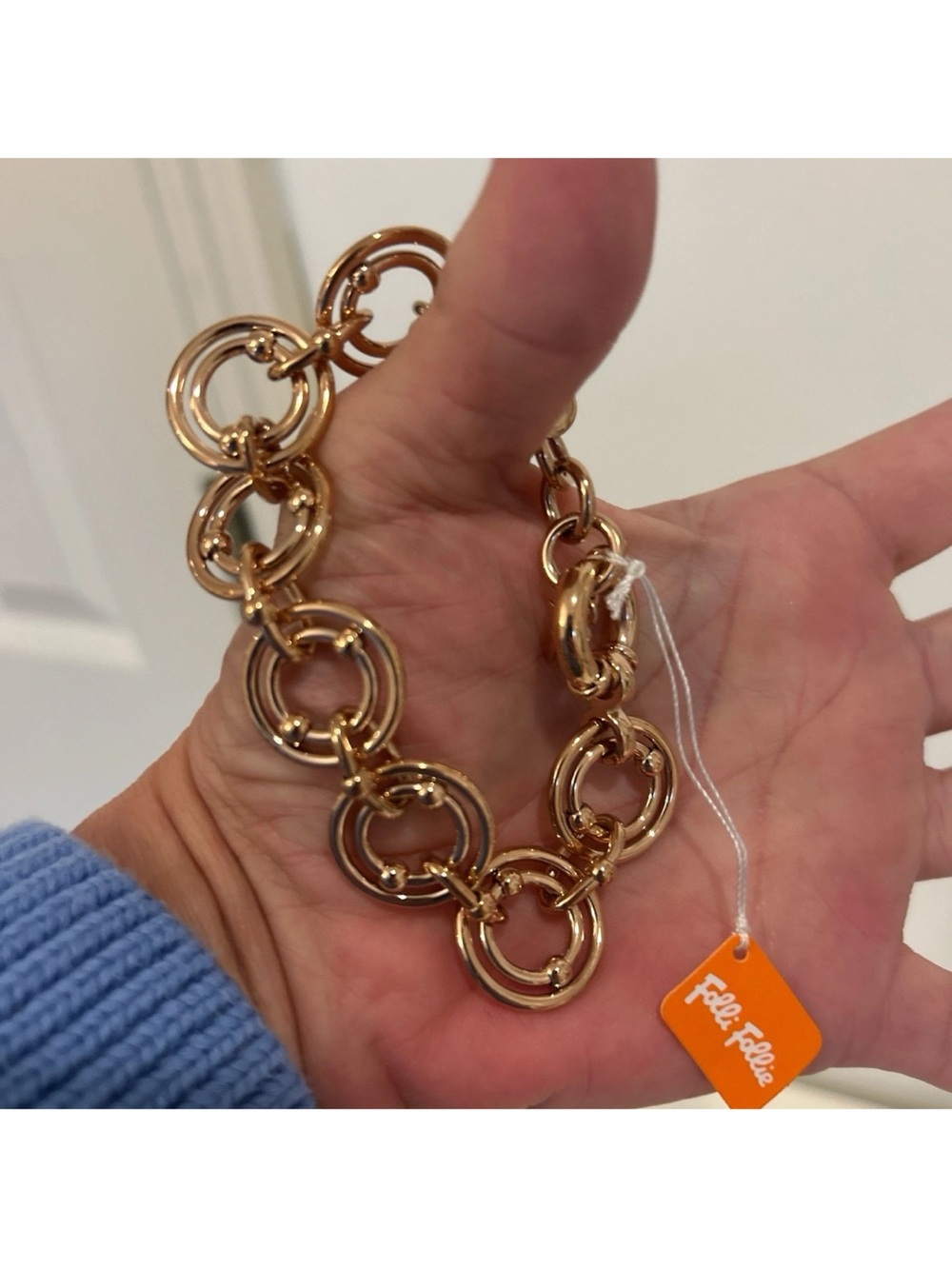 Folli Follie Gold-Tone Circular Link Bracelet